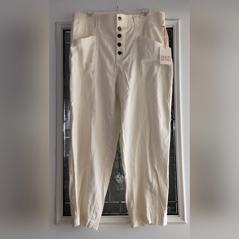 Knox Rose Cream Button-Up Trousers